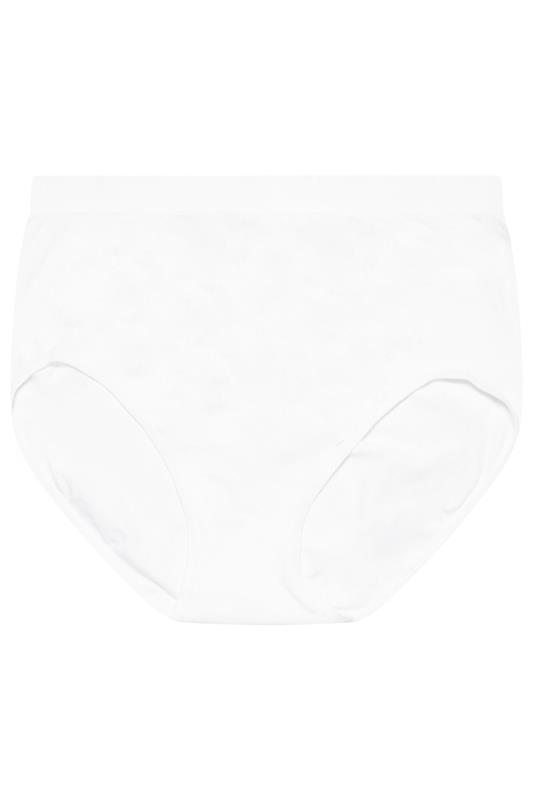 YOURSET Plus Size 2 PACK Black & White Seamless Light Control Full Briefs | Yours Clothing  8