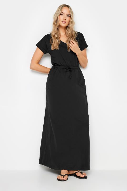 LTS Tall Women's Black Tie Waist Maxi T-Shirt Dress | Long Tall Sally 2