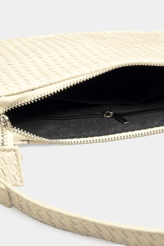 Cream Woven Shoulder Bag 6