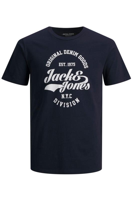 JACK & JONES Big & Tall Navy Blue Rafa T-Shirt 2