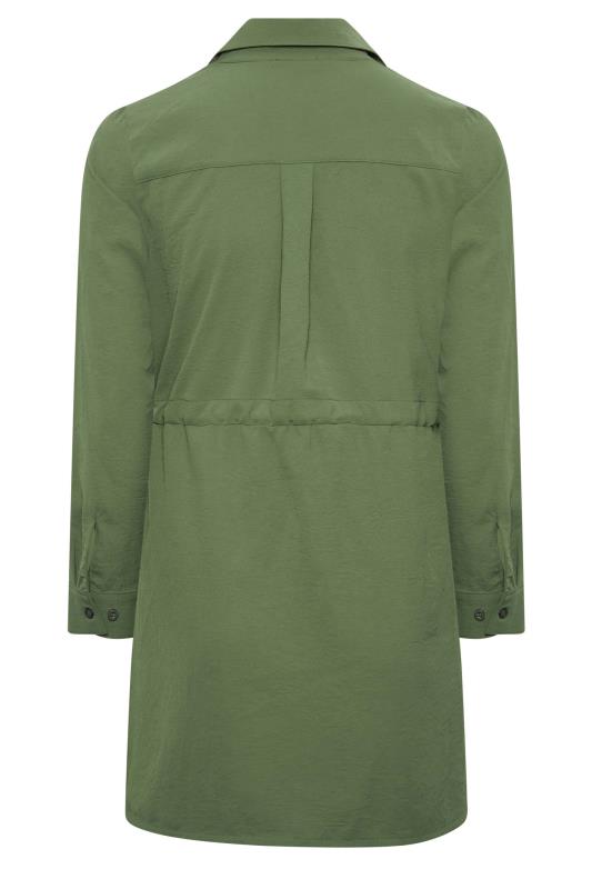 YOURS Plus Size Curve Green Utility Tunic Shirt 7