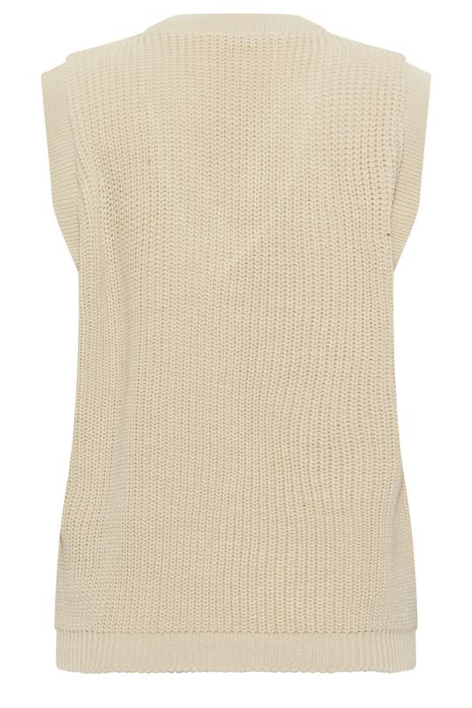 Petite Cream Chunky Knitted Vest Top | PixieGirl 9