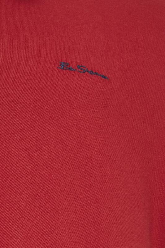BEN SHERMAN Red Tipped Polo Shirt | BadRhino 4