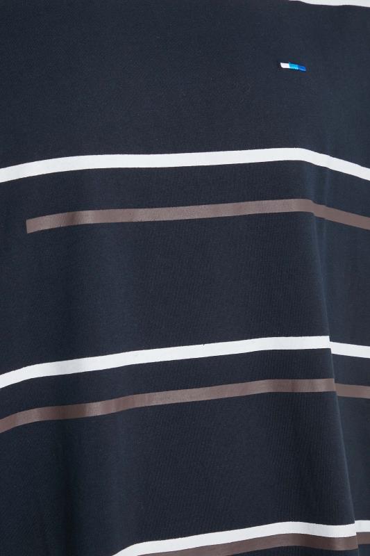 BadRhino Big & Tall Navy Blue Multi Stripe T-Shirt | BadRhino 2