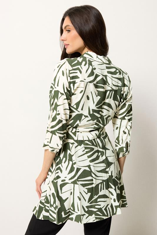 M&Co Green Leaf Print Tunic Shirt | M&Co 2
