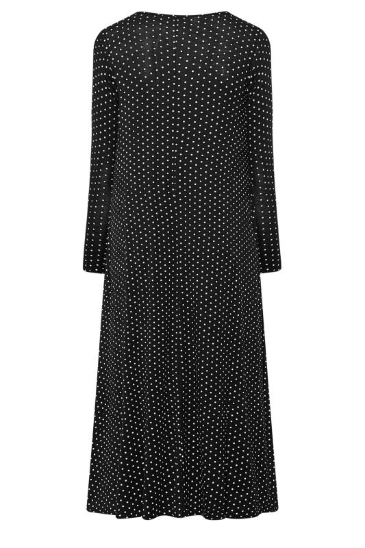 LIMITED COLLECTION Plus Size Black Polka Dot Pleat Front Dress | Yours Clothing 7