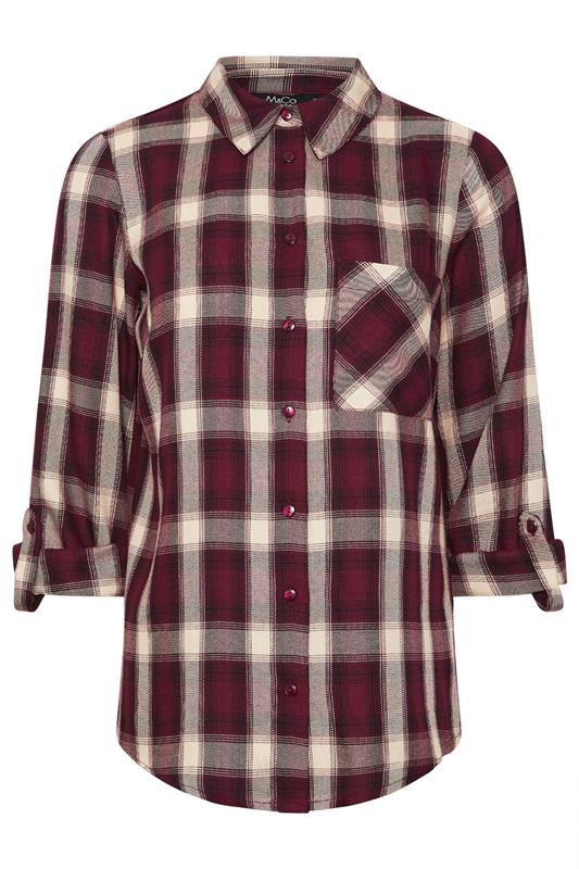 M&Co Petite Berry Red Check Shirt | M&Co 5