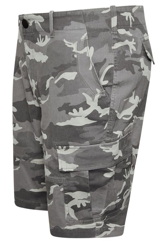 BadRhino Big & Tall Grey Camo Cargo Shorts | BadRhino 7