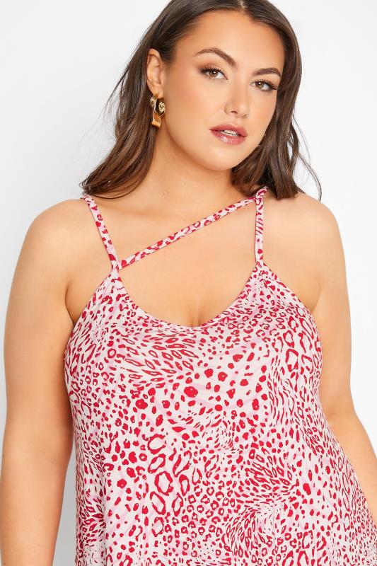 LIMITED COLLECTION Plus Size Pink Mixed Animal Print Strap Detail Cami Top | Yours Clothing  4