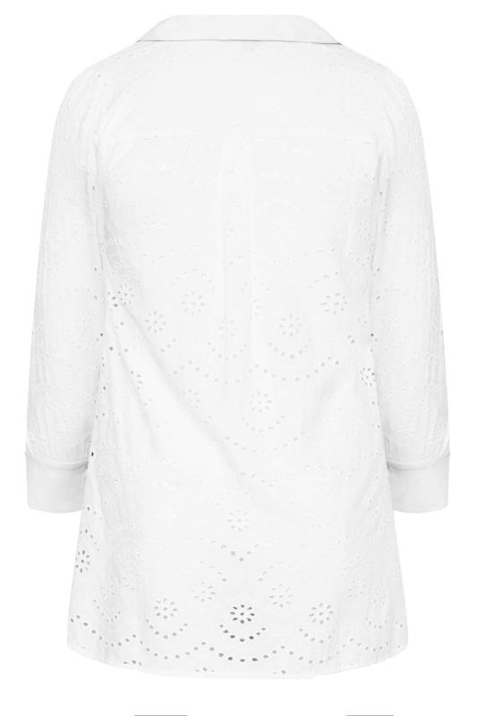 LIMITED COLLECTION Curve White Broderie Anglaise Shirt 7