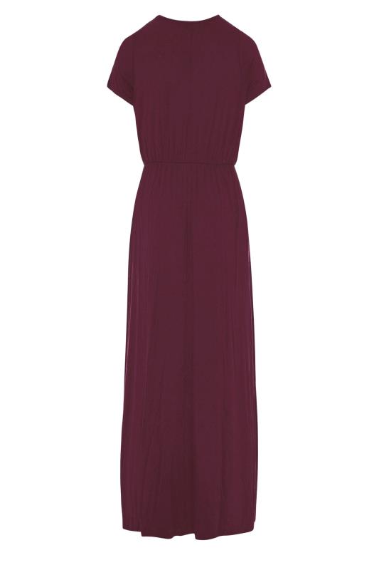 LTS Tall Burgundy Red Pocket Midaxi Dress 7