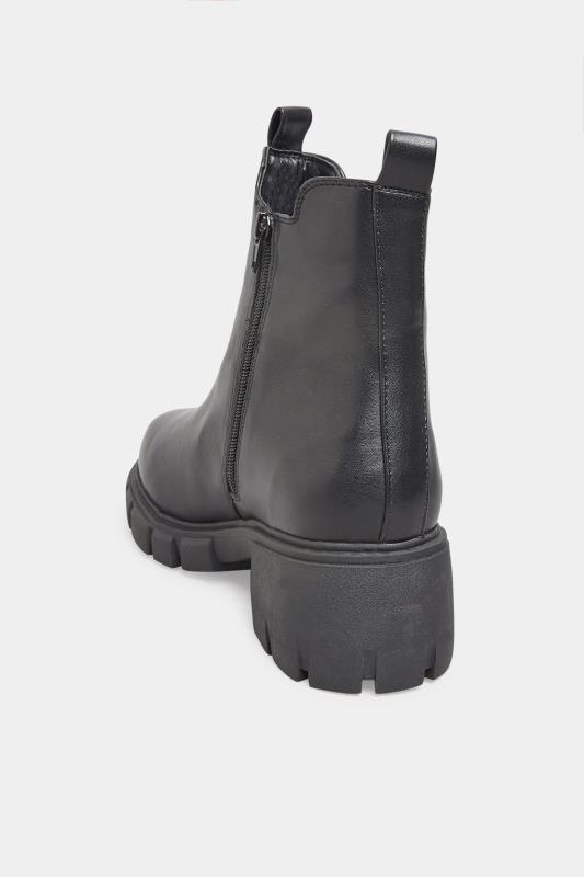LIMITED COLLECTION Black Chunky Chelsea Boots In Wide E Fit 4