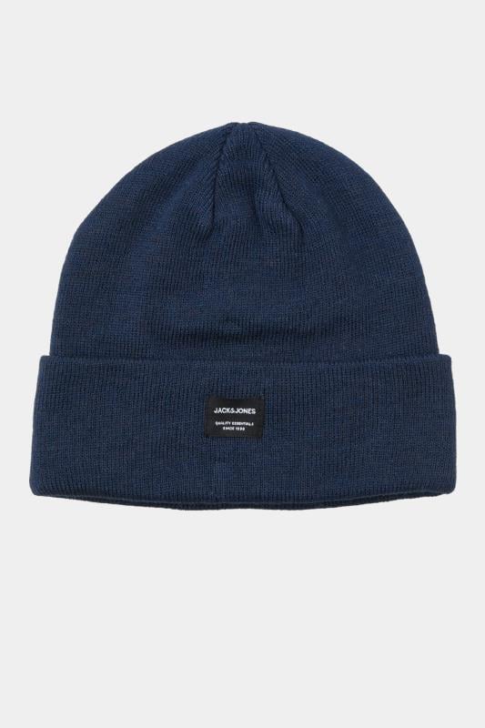 JACK & JONES Navy Patch Logo Beanie | BadRhino 2