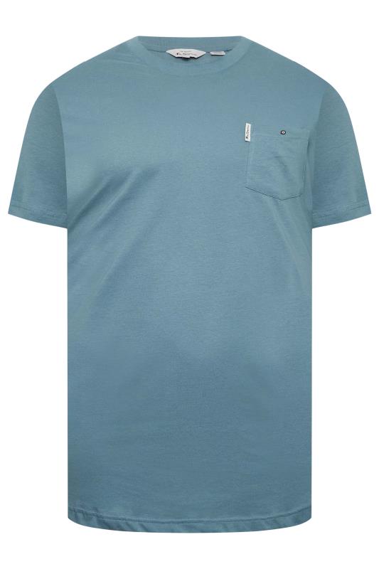 BEN SHERMAN Big & Tall Blue Signature Pocket T-Shirt | BadRhino 3
