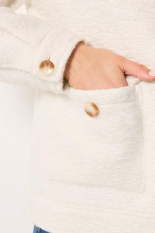 LTS Tall Women's Ivory White Faux Fur Coat | Long Tall Sally 6