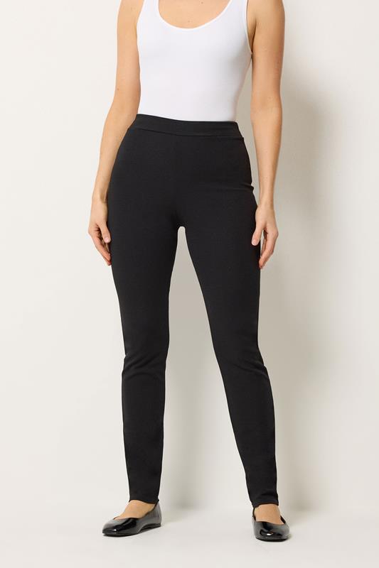 LTS Tall Women's Black Textured Slim Leg Trousers | Long Tall Sally 1