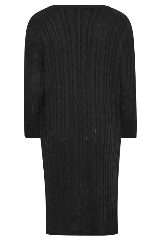 YOURS Plus Size Black Maxi Longline Cardigan | Yours Clothing 7