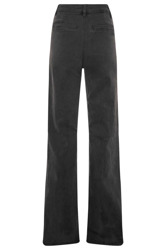 LTS Tall Washed Black BEA Wide Leg Jeans 6