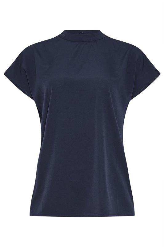 LTS Tall Navy Blue Grown-On Sleeve Top | Long Tall Sally 5