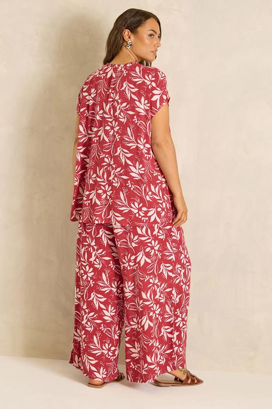 EVANS Plus Size Set Orange Leaf Print | Evans 4