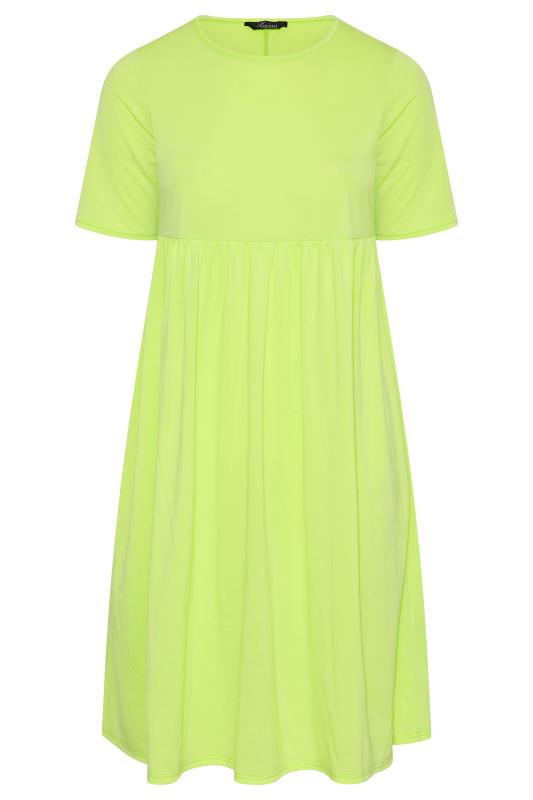 LIMITED COLLECTION Curve Lime Green Smock Dress_X.jpg