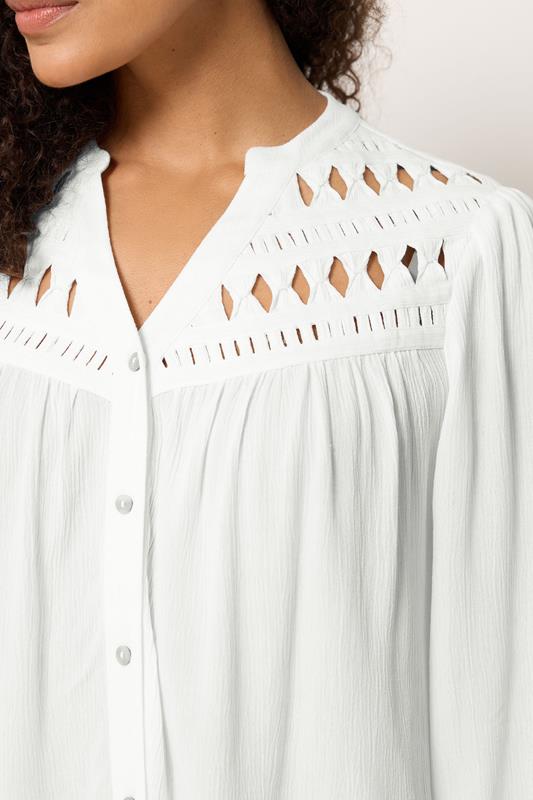 M&Co White Crochet Long Sleeve Blouse | M&Co 4
