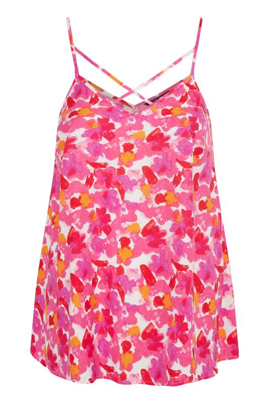 LIMITED COLLECTION Curve Pink Floral Print Cami Top_X.jpg