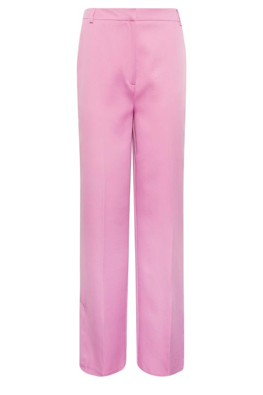 LTS Tall Women's Pink Split Hem Wide Leg Trousers | Long Tall Sally 5