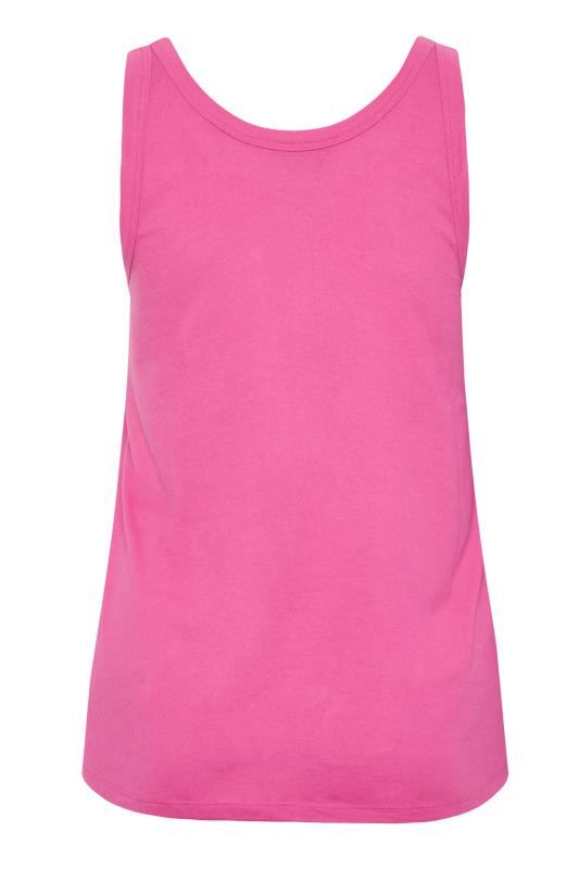 Plus Size Hot Pink Vest Top | Yours Clothing 6