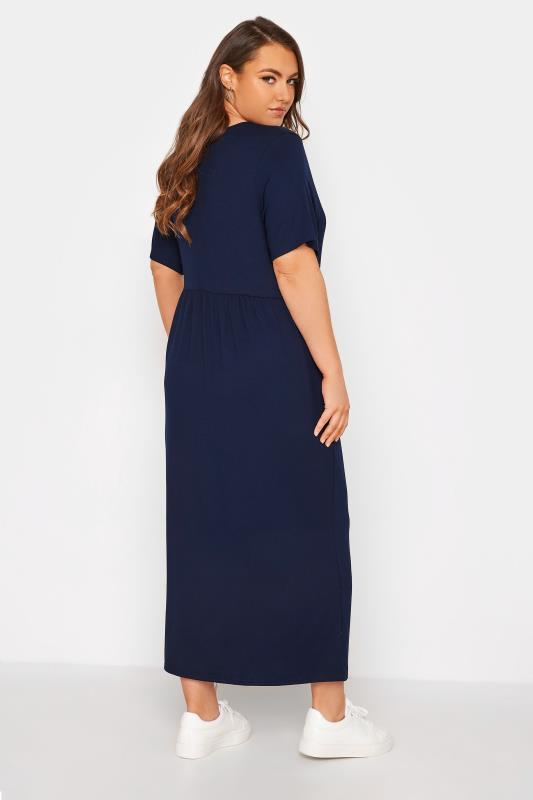 LIMITED COLLECTION Curve Navy Throw On Maxi Dress 3