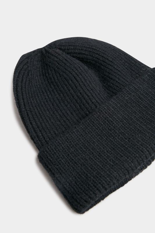 Black Knitted Soft Touch Beanie Hat_B.jpg