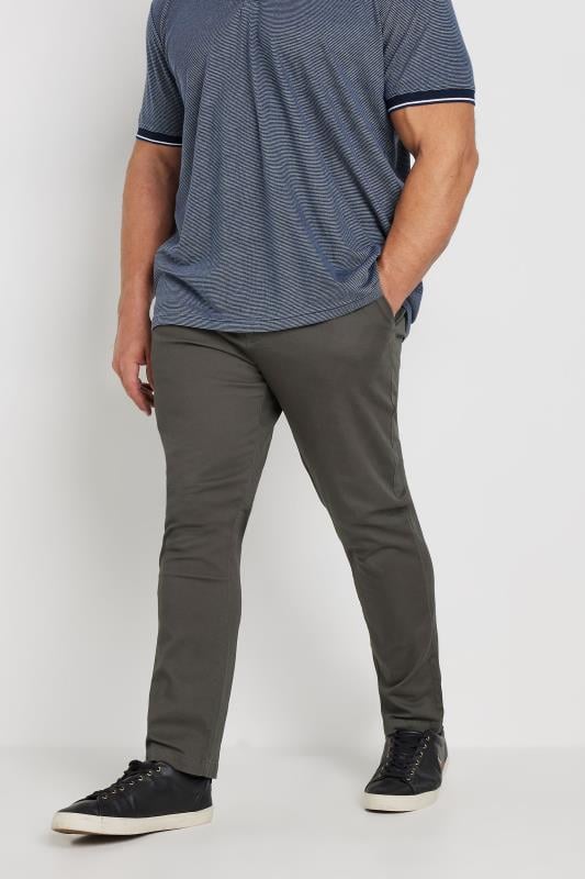 BadRhino Big & Tall Slate Grey Chino Trousers | BadRhino 1