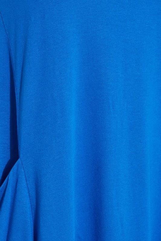 Curve Blue Sleeveless Drape Pocket Midi Dress 5