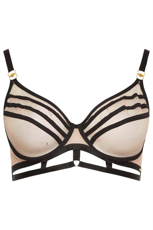 YOURS Plus Size Nude Strap Detail Underwired Bra | Yours Clothing 6