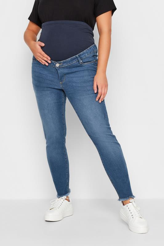  Grande Taille BUMP IT UP MATERNITY Curve Blue Push Up Stretch AVA Jeans