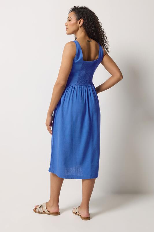M&Co Blue Linen Midi Dress | M&Co 4