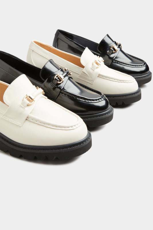 LIMITED COLLECTION Cream Chunky Saddle Loafers In Extra Wide EEE Fit 7