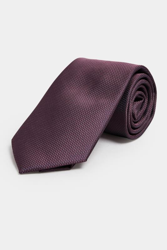 BadRhino Purple Plain Textured Tie | BadRhino 1