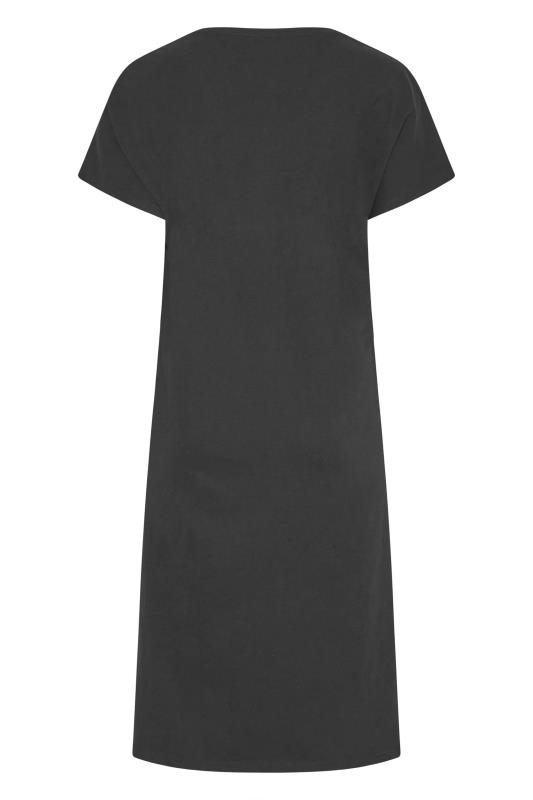 LIMITED COLLECTION Curve Black Side Split Midaxi T-Shirt Dress 6