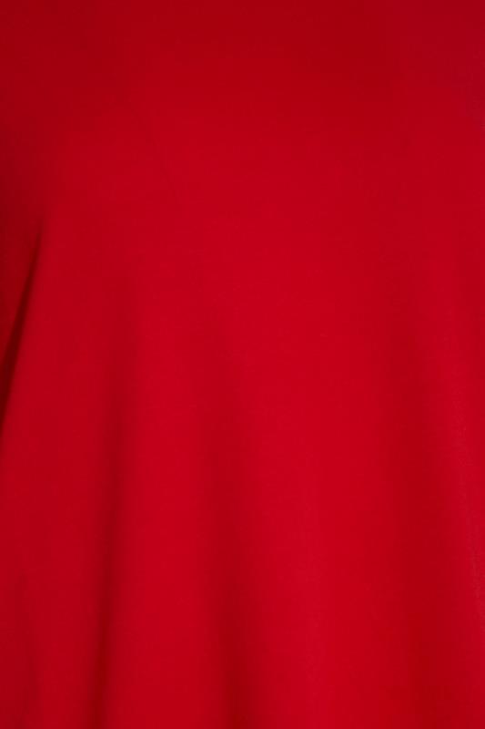 LTS Tall Red Dipped Hem T-Shirt 4