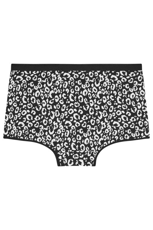 YOURS Plus Size 5 PACK Black Animal Print Shorts | Yours Clothing 7