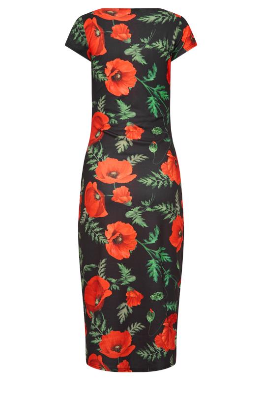 LTS Tall Women's Black Floral Print Corset Dress | Long Tall Sally 7