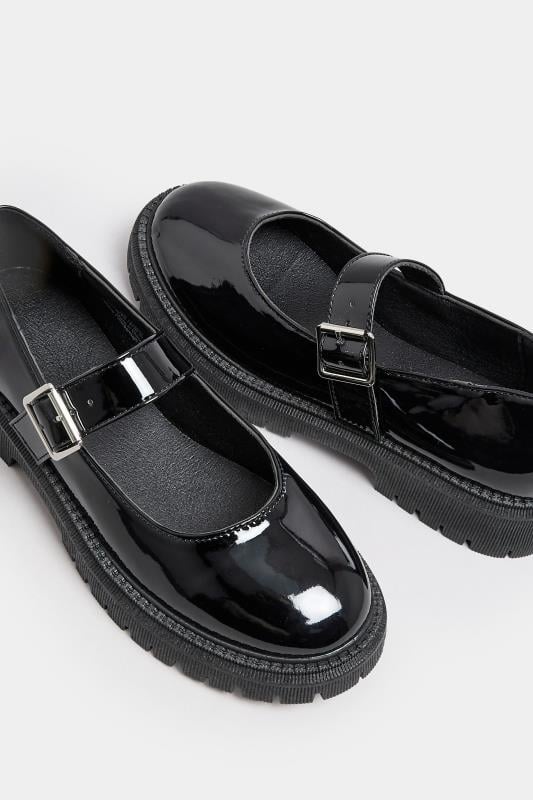 Black platform mary jane shoes deals