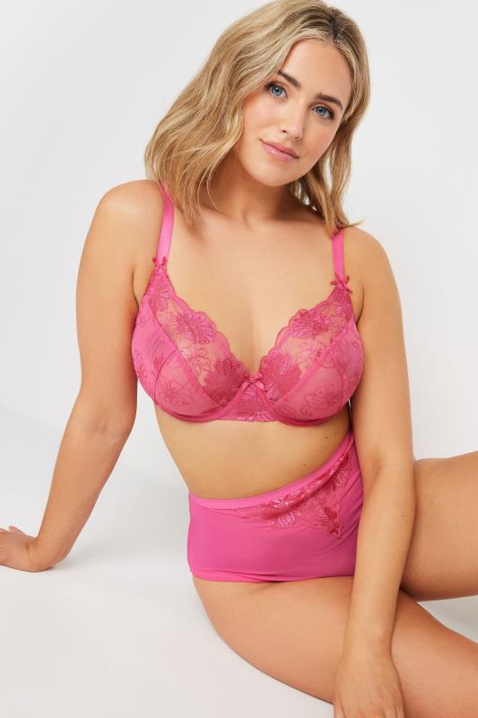 YOURS 2 PACK Plus Size Pink & Black Non-Padded Bra | Yours Clothing 2