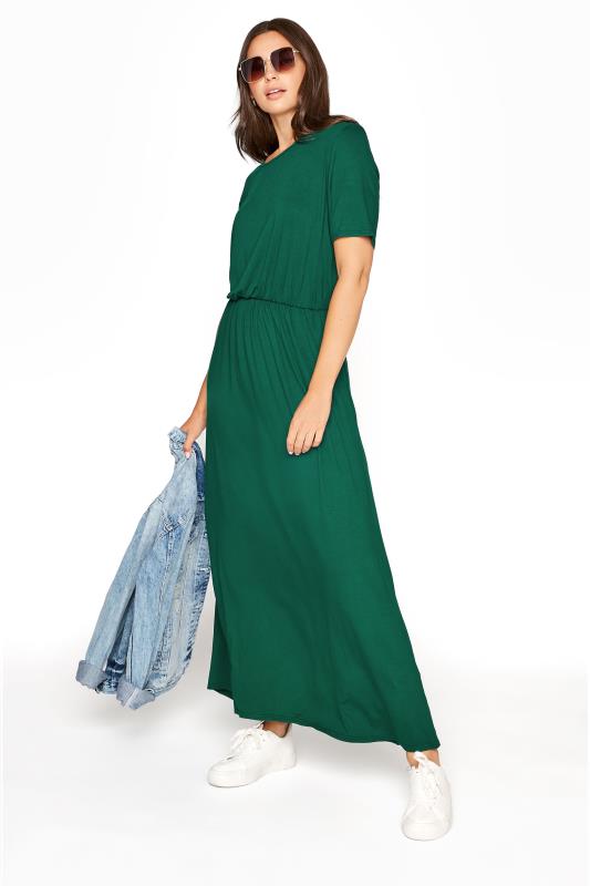 Tall  LTS Forest Green Pocket Midaxi Dress