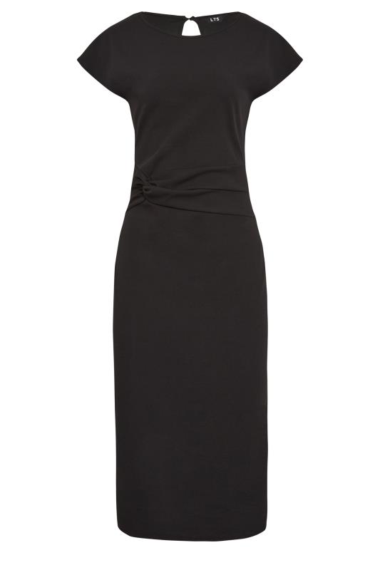 LTS Tall Black Twist Midi Dress | Long Tall Sally  6