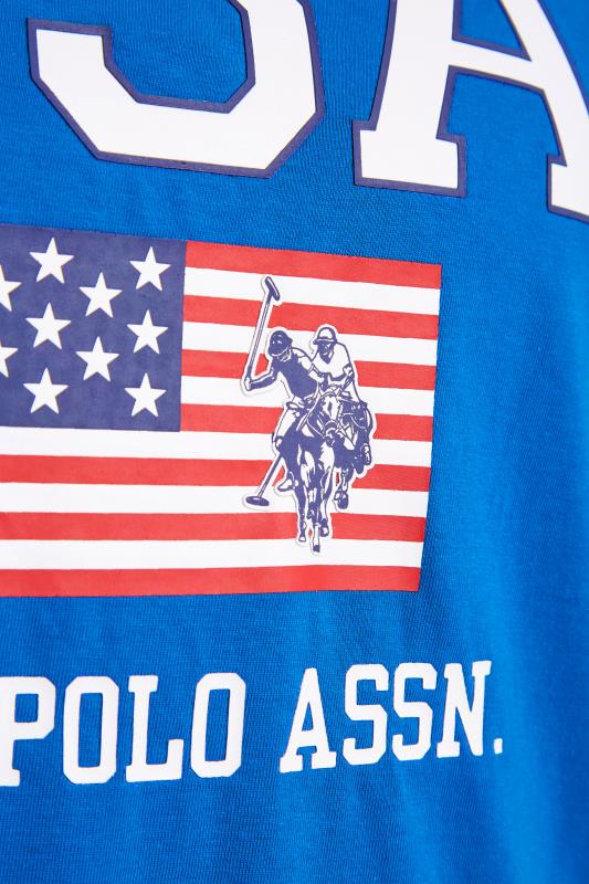 U.S. POLO ASSN. Big & Tall Blue USA Print T-Shirt 4