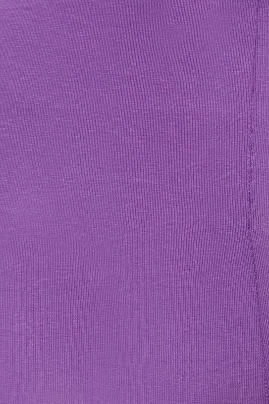 YOURS Plus Size Purple Cropped Leggings | Yours Clothing 4