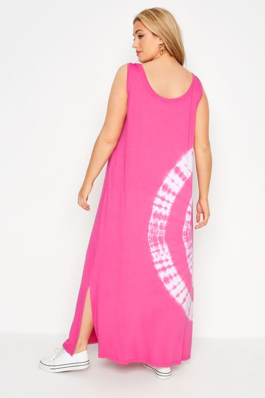 Curve Pink Tie Dye Maxi Dress 3