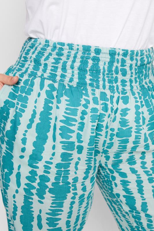 Plus Size Green Tie Dye Cuffed Joggers | Yours Clothing 4